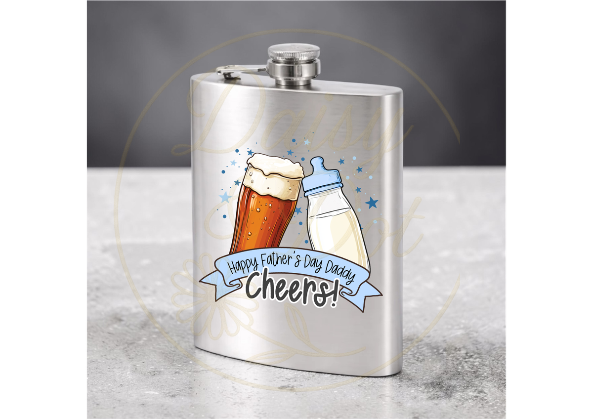 Father’s Day Hip Flask Gift – Funny & Personalised Designs (3 Styles Available)
