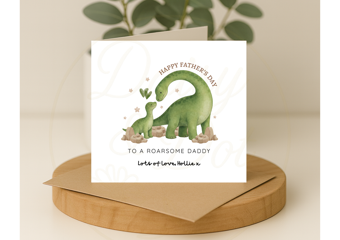 Personalised Father’s Day Cute Dinosaur Card