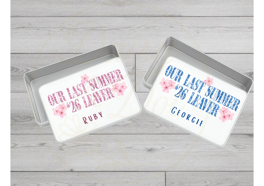 Personalised School Leavers Tin 2026 – Our Last Summer Leaver Gift