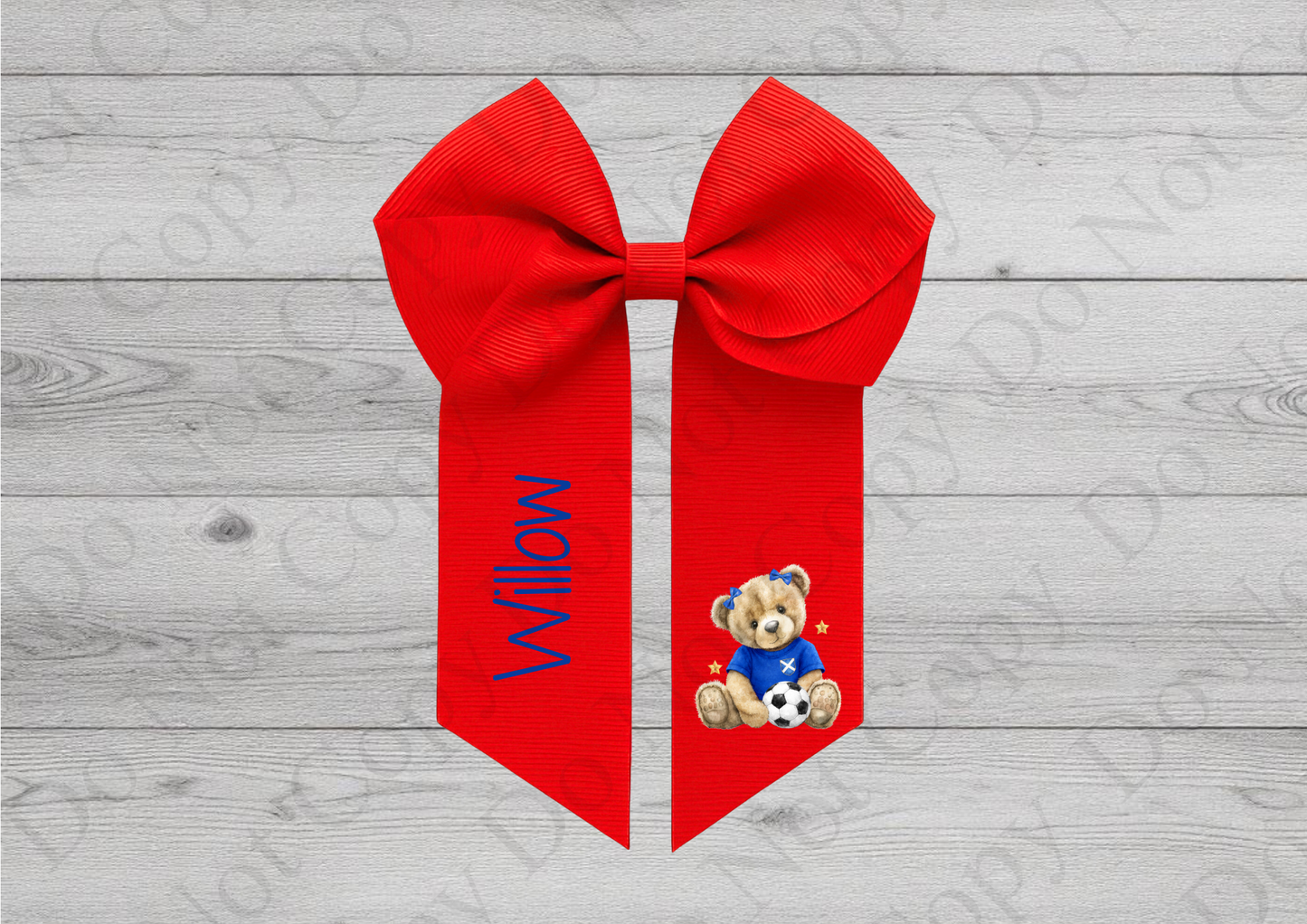 Personalised England & Scotland World Cup Hair Bow