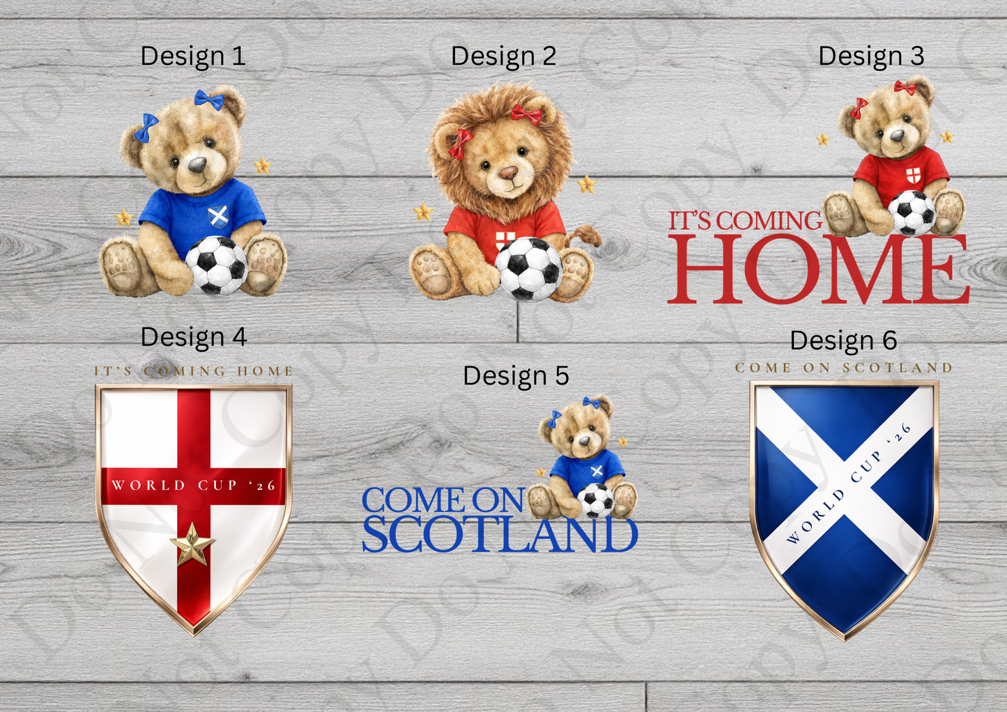 Personalised England & Scotland World Cup Hair Bow