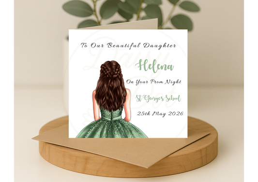 Personalised Prom Card for Daughter, Granddaughter & Niece
