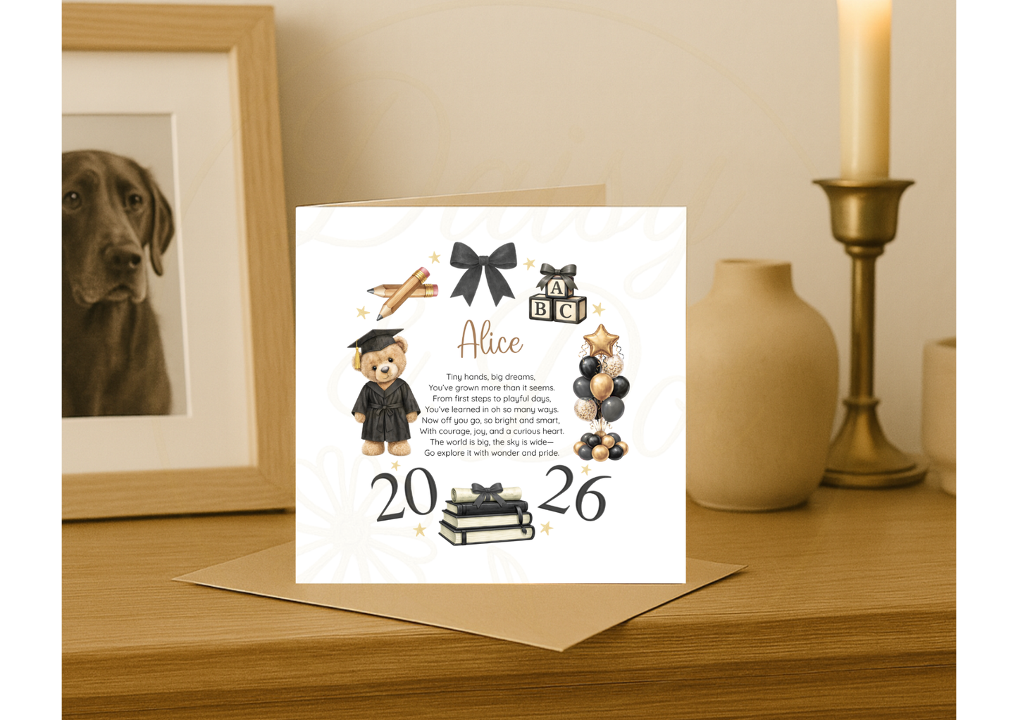 Personalised Nursery Graduation Card 2026 – Custom Preschool Graduate Keepsake (12 Colour Options)