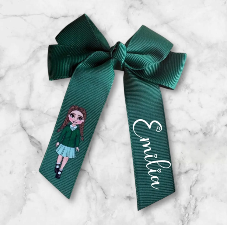 handmade custom school hair bows