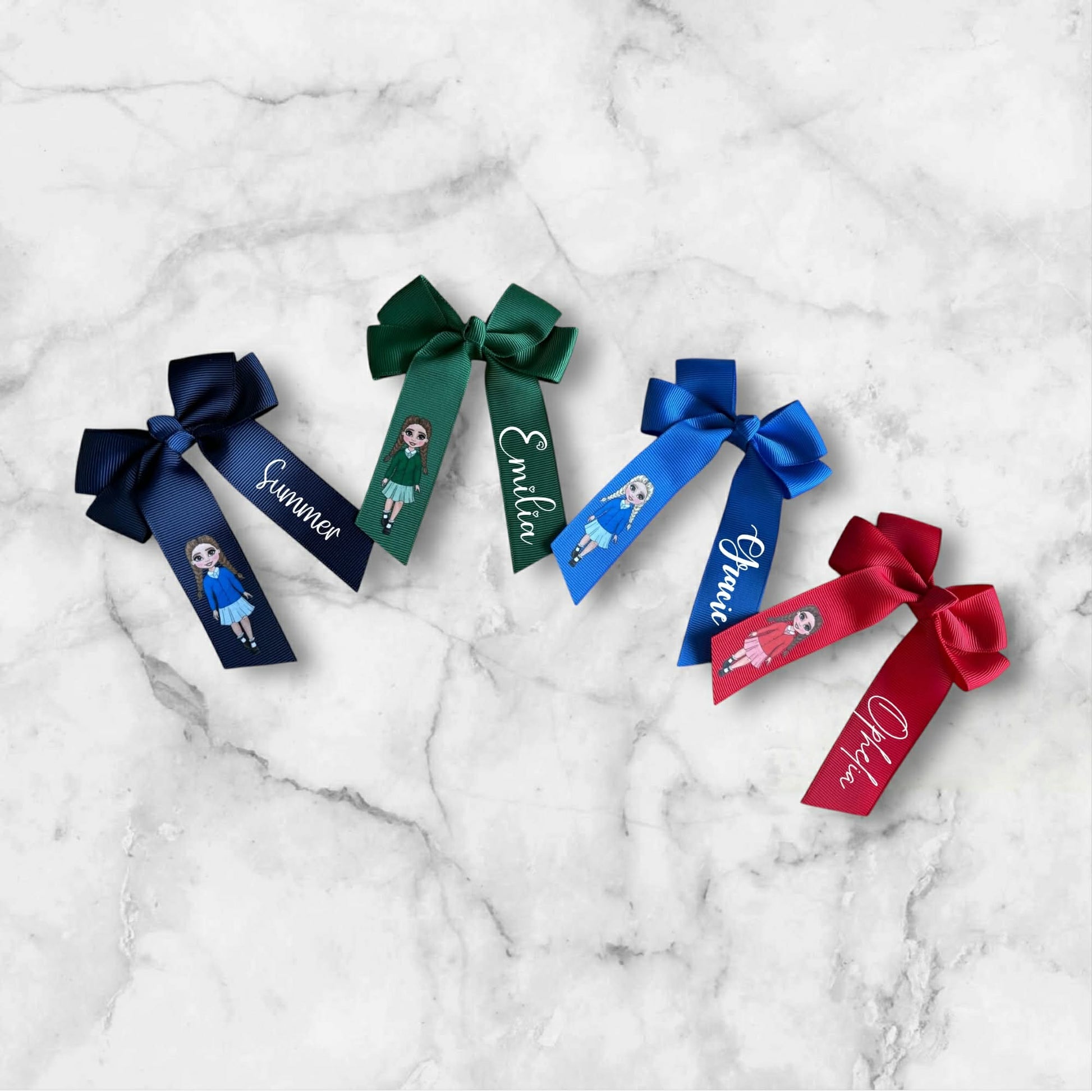 personalised back to school hair bow UK