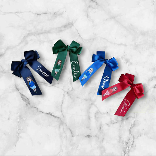 personalised back to school hair bow UK